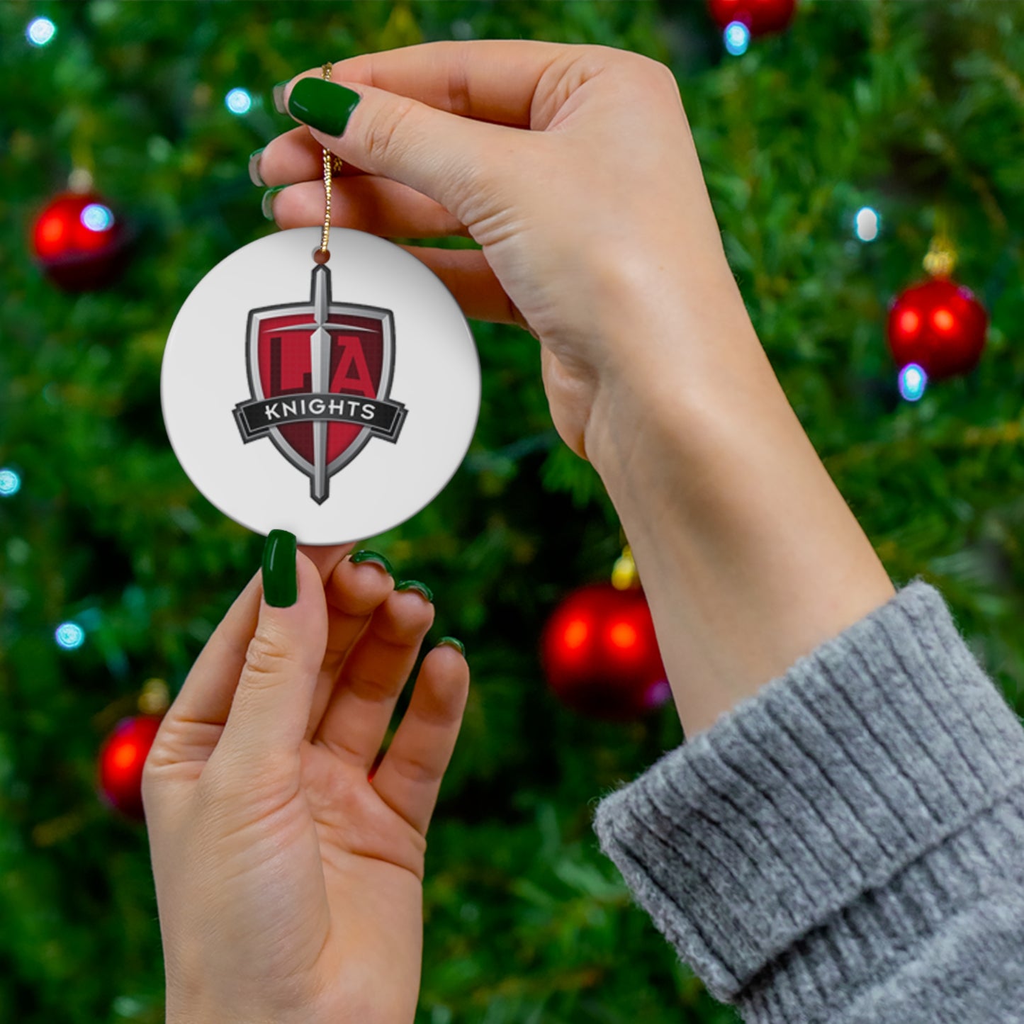 Lourdes Knights Ceramic Ornament